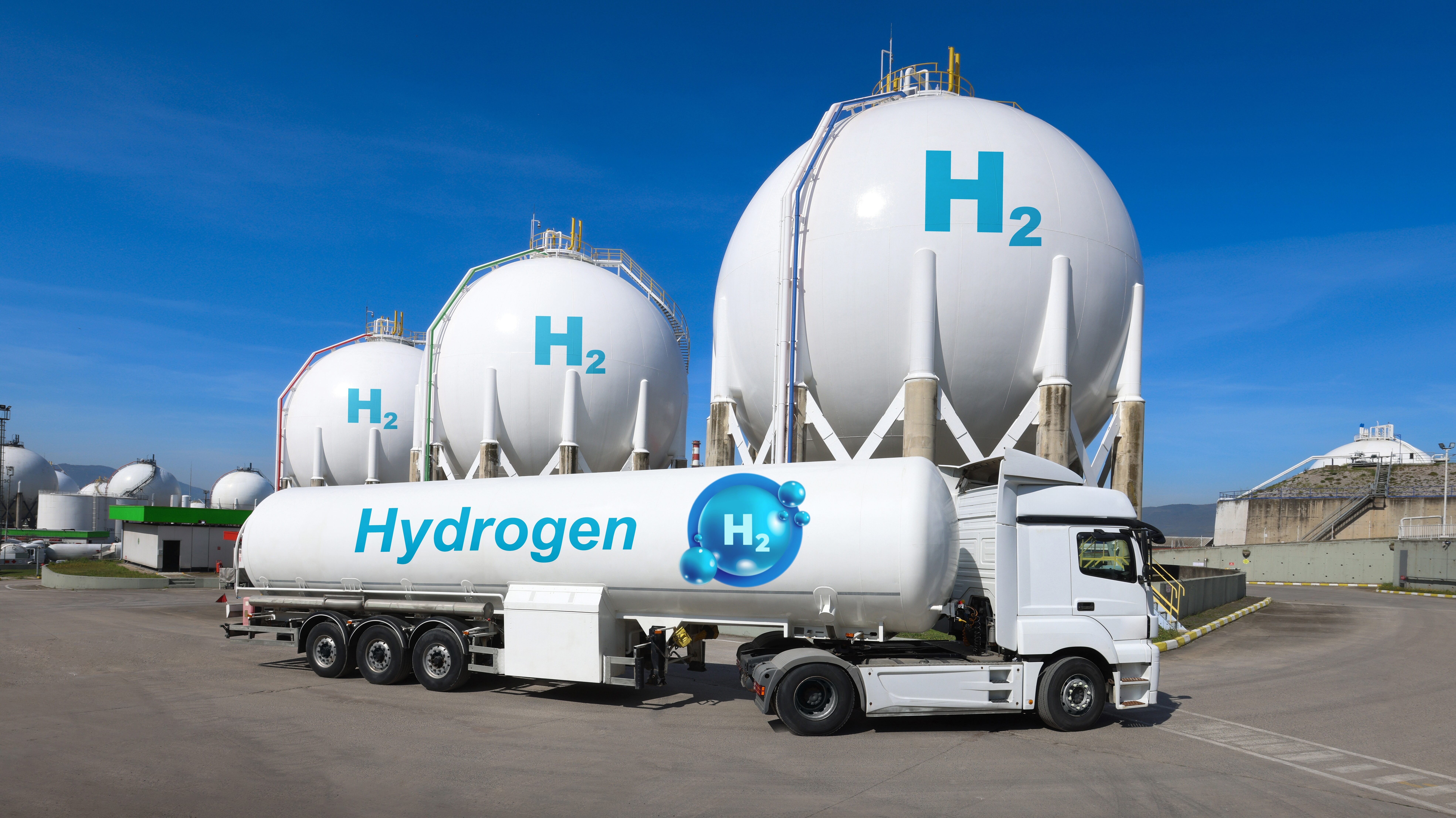 Hydrogen storage spheres and tanker