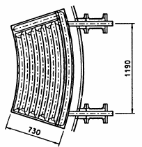 Pipe layout for water‑cooled stave