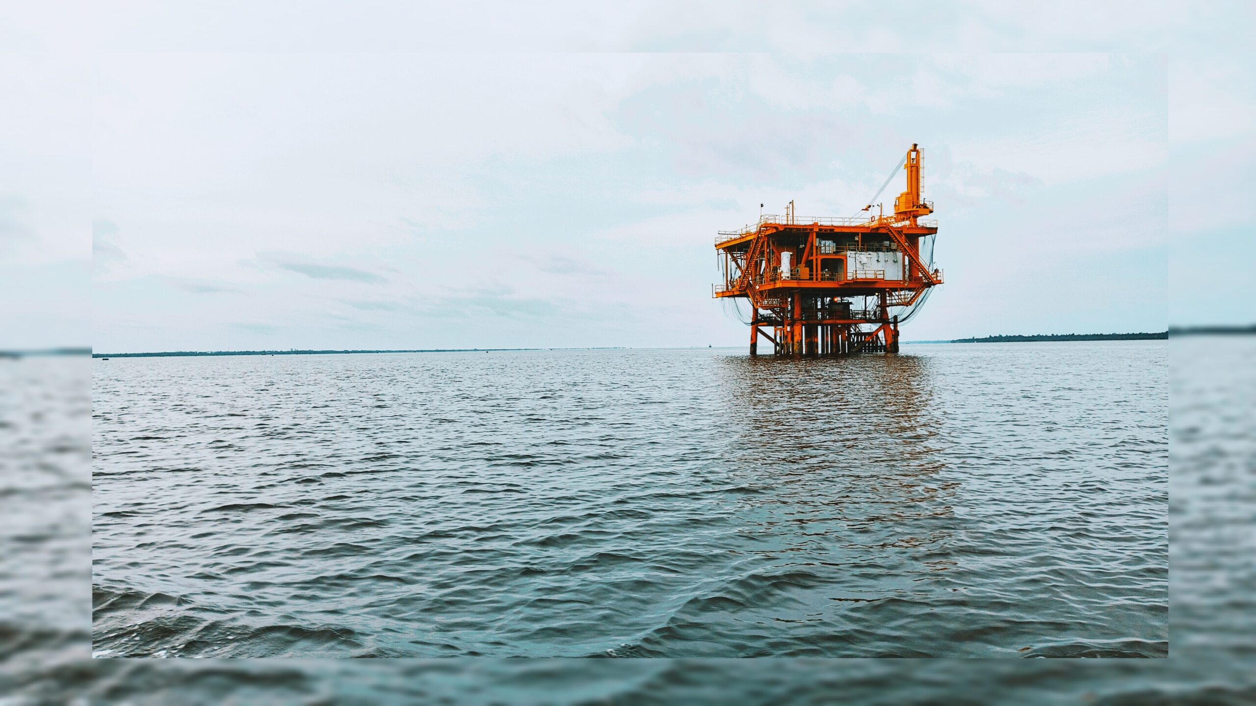 Offshore Oil Rig showing the isolation and the environmental conditions it needs to withstand.